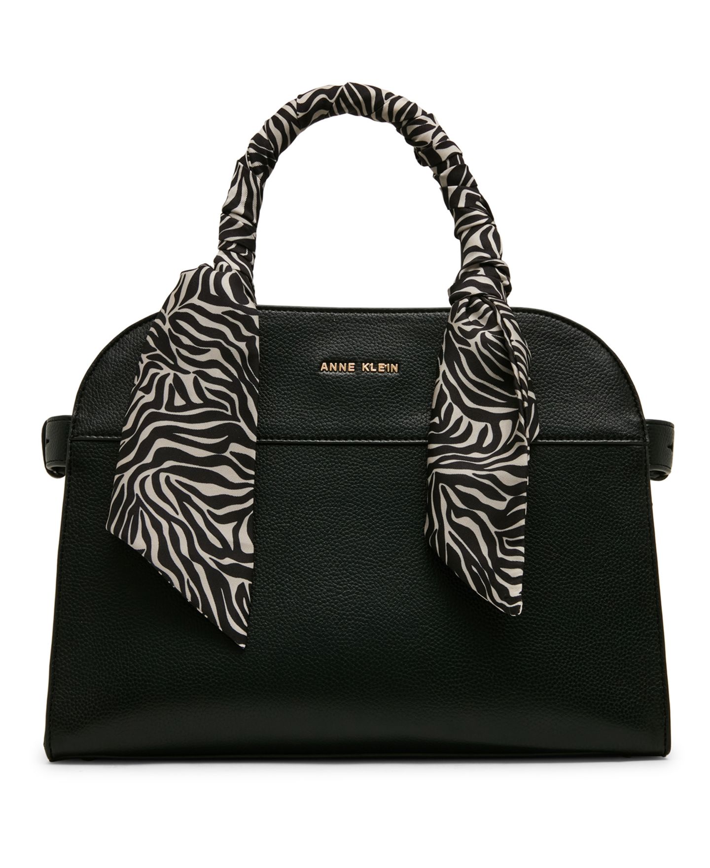 Женская сумка Anne Klein Medium Rounded Satchel Handbag, цвет: Чёрный — фото 1