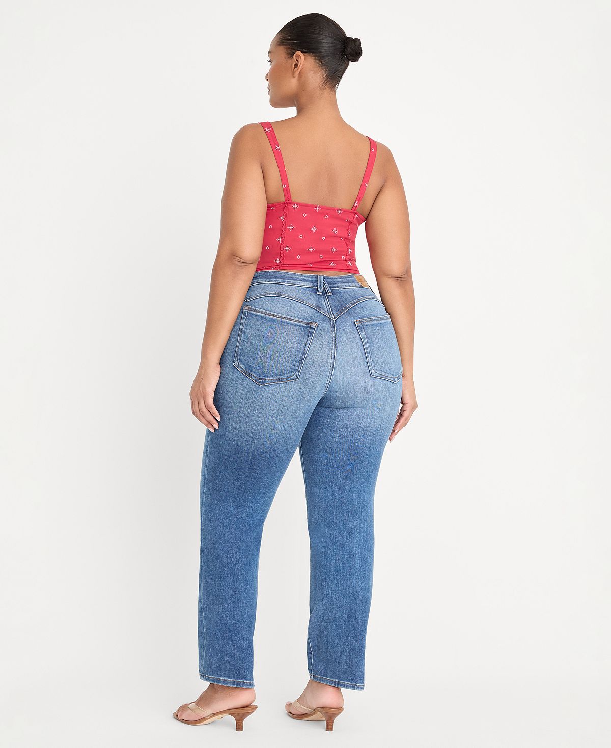 Good American Petite Dolly Joleans Mid-Rise Ankle-Length Jeans view 8 — MAYCSS fashion products
