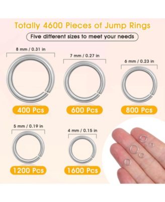 4600pcs Jump Rings Open Close Tools Jewelry Making Necklace Repair Kit