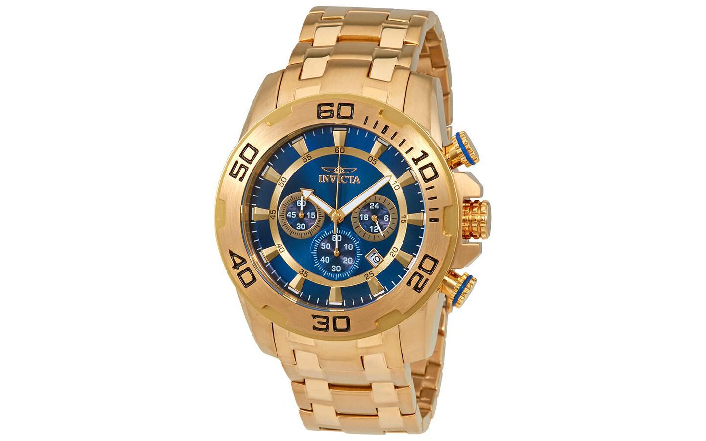 Мужские часы Invicta 22321 Pro Diver Quartz Chronograph Dial, цвет: Золотой — фото 1