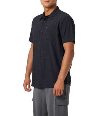 Men's Perforated Short-Sleeve Woven Shirt