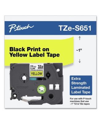 TZES651 0.94 in. x 26.2 ft. TZe Standard Adhesive Laminated Labeling Tape