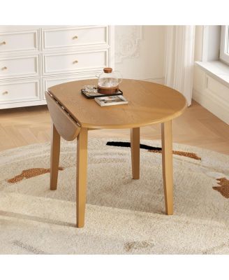 Extendable Round Dining Table for Small Spaces