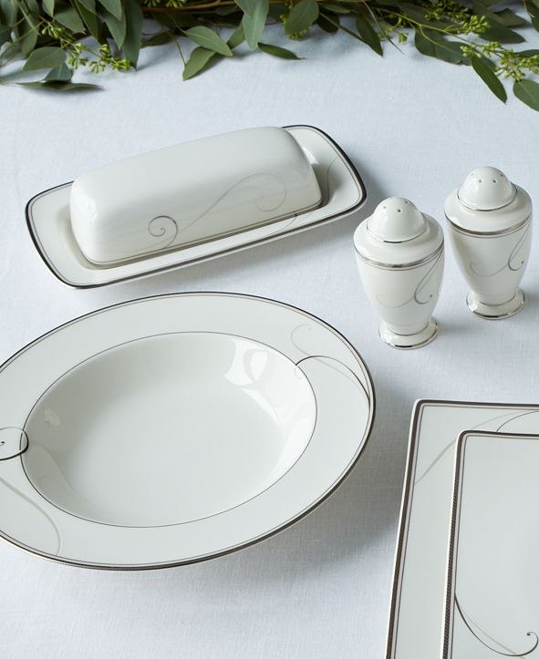 Noritake Dinnerware, Platinum Wave Square Collection & Reviews Fine