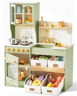 Pretend Play Kitchen for Toddlers - Serenity Wooden Kitchen