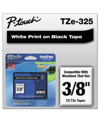 TZE325 0.35 in. x 26.2 ft. TZe Standard Adhesive Laminated Labeling Tape