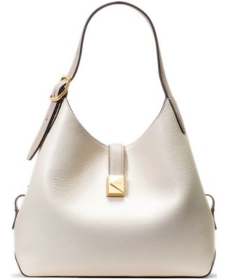 Deco Small Pebbled Leather Crossbody Tote Bag