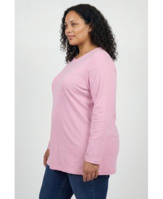 Women's Plus Size Perfect Long-Sleeve Crewneck Tee