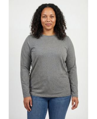 Women's Plus Size Perfect Long-Sleeve Crewneck Tee