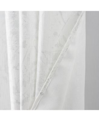 Brighton Foil Jacquard Polyester Window Curtain Grommet Panel 52" x 84"