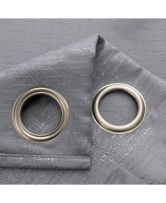 Bexley Foil Jacquard Polyester Window Curtain Grommet Panel 52" x 84"