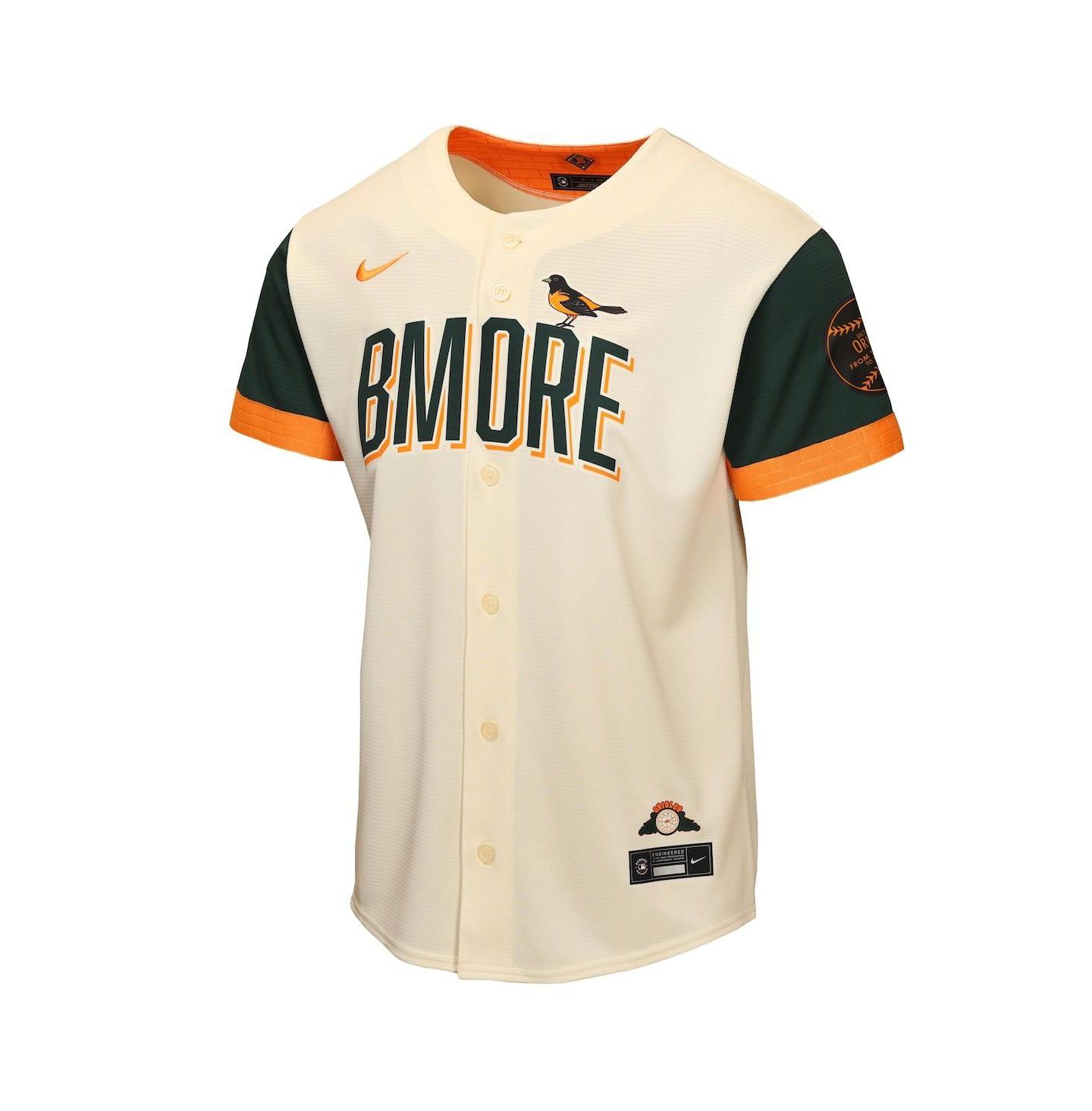 Детский топ Nike Cream Baltimore Orioles 2026 City Connect Stadium Jersey — фото 2