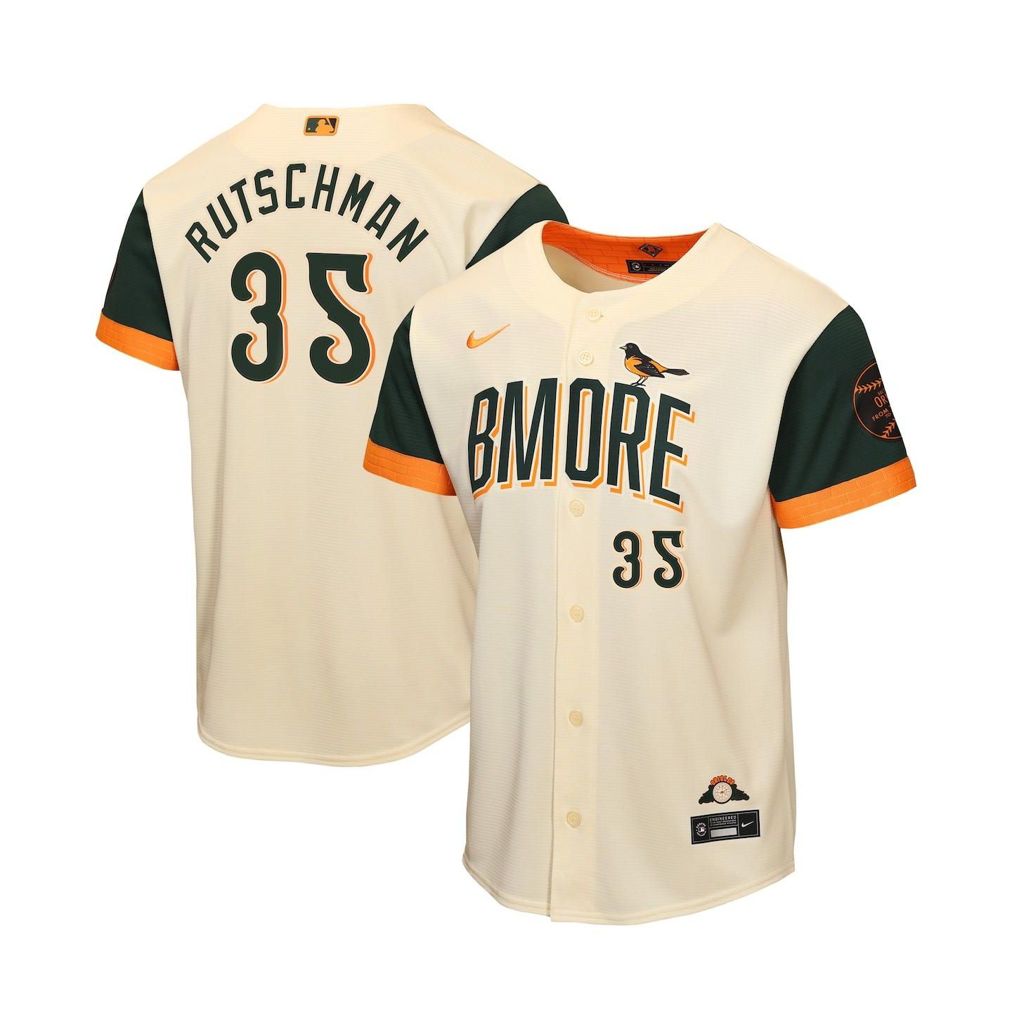 Детская джерси Nike Adley Rutschman Baltimore Orioles 2026 City Connect Stadium, Cream — фото 1