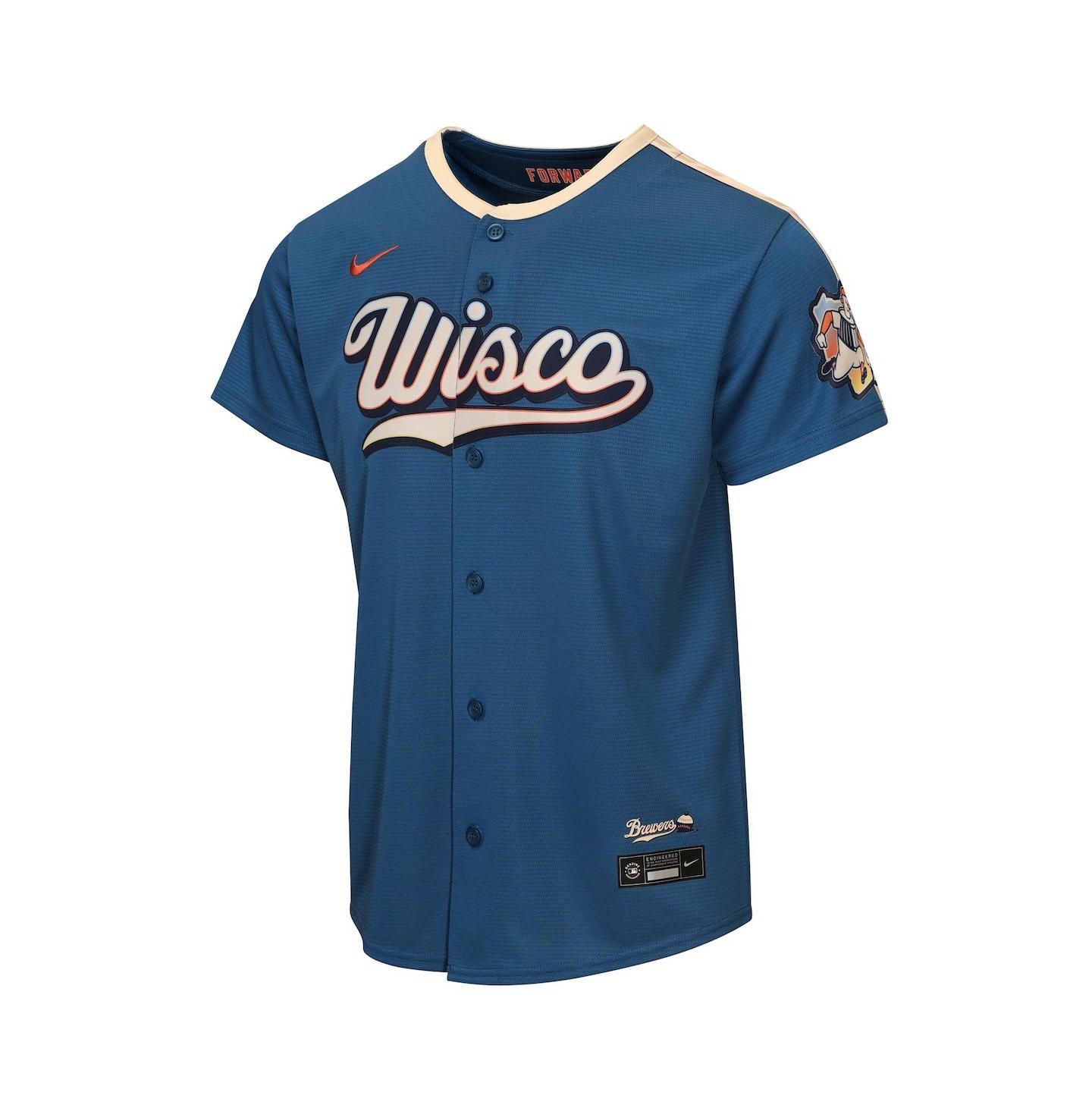 Детская джерси Nike Milwaukee Brewers 2026 City Connect Stadium, Blue — фото 2