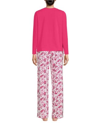 Women's Knit 2 Piece Pajama Set - Long Sleeve Top and Pants