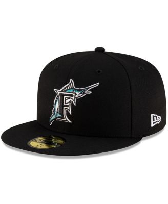 Men's Black Florida Marlins On-Field Authentic Collection 59FIFTY Fitted Hat