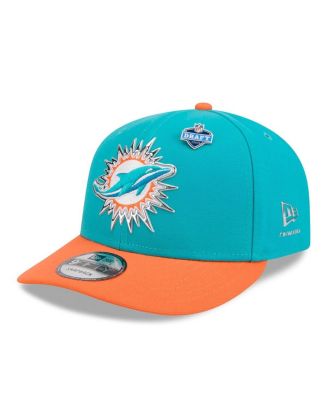 Men's Aqua/Orange Miami Dolphins 2026 NFL Draft On Stage Pre-Curved 9FIFTY Snapback Hat