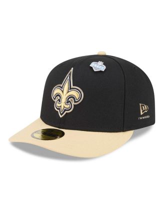 Men's Black/Gold New Orleans Saints 2026 NFL Draft Pre-Curved 59FIFTY Fitted Hat