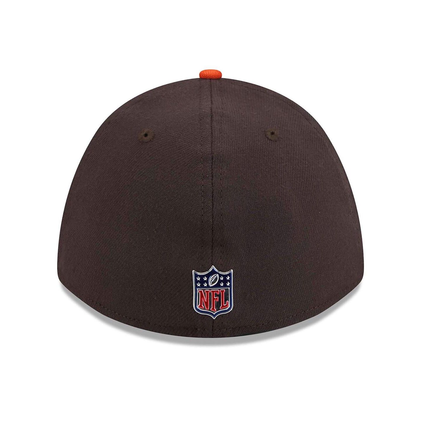 Мужская кепка New Era Brown/Orange Cleveland Browns 2026 NFL Draft 39THIRTY M-Crown Flex Hat — фото 4