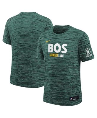 Big Boys and Girls Green Boston Red Sox Authentic Collection Velocity Dri-FIT T-Shirt