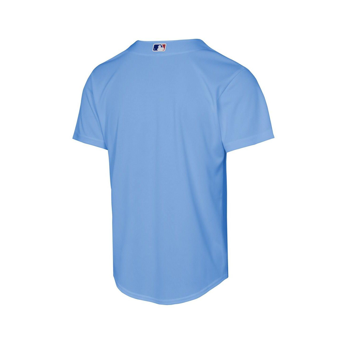 Детское джерси Nike Big Boys and Girls Light Blue Chicago Cubs Alternate Replica Jersey — фото 3