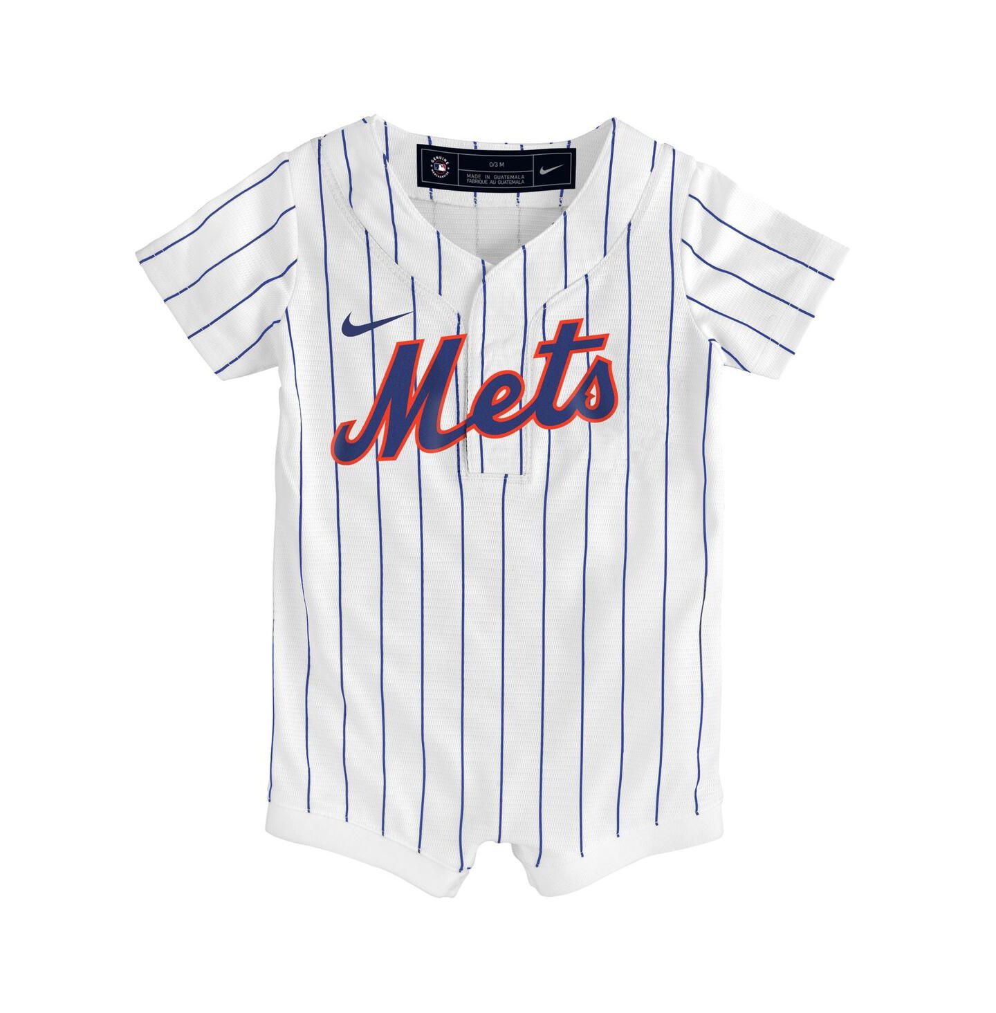 Комбинезон Nike White New York Mets Home Replica Romper Jersey для малышей — фото 2