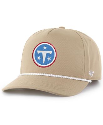 Men's Khaki Tennessee Titans Primary Logo Rope Hitch Adjustable Hat