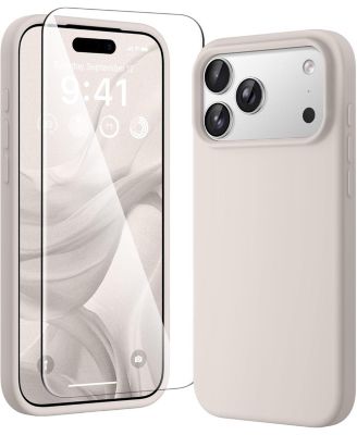 Magnetic for iPhone 17 Pro Case, Compatible with MagSafe, Liquid Silicone Anti-Scratch Shockproof Protective Phone Case 6.3 inch, Stone