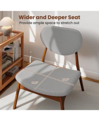 Velvet Accent Chairs Set of 2 with Round Side Table and Wood Frame