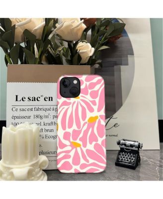 Case for iPhone 14 - 2-in-1 Dual-Layer Shockproof Protection, Colorful Flower Art Glossy Cover