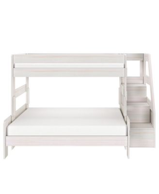 Modern Farmhouse Twin Over Full Bunk Bed With Staircase