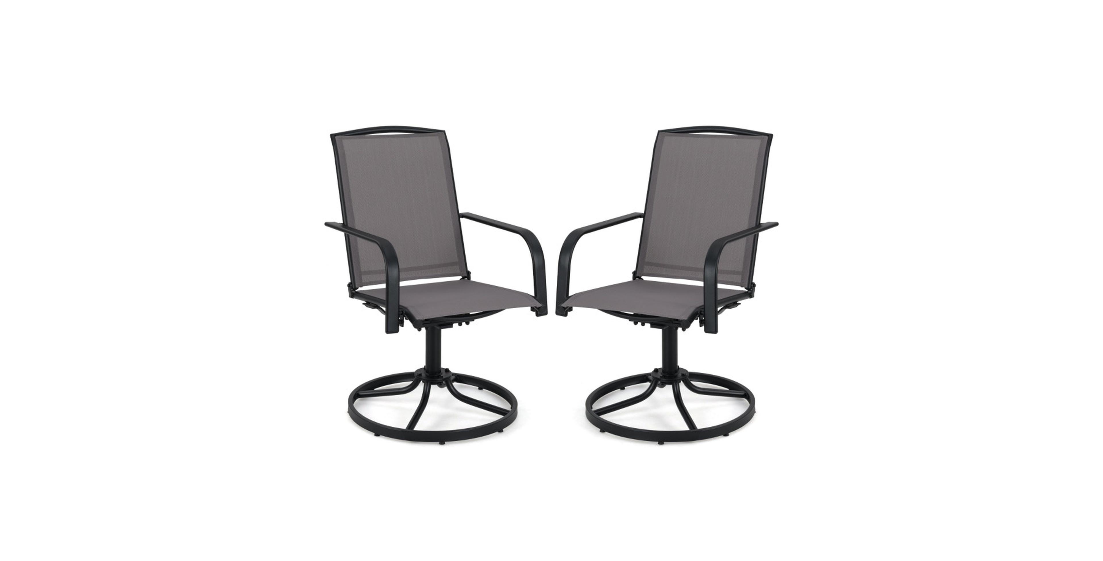 Gouun Outdoor Swivel Patio Chairs Set of 2 with High Back