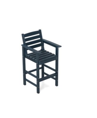 HDPE Adirondack Bar Chairs Set of 2 with Wide Armrests