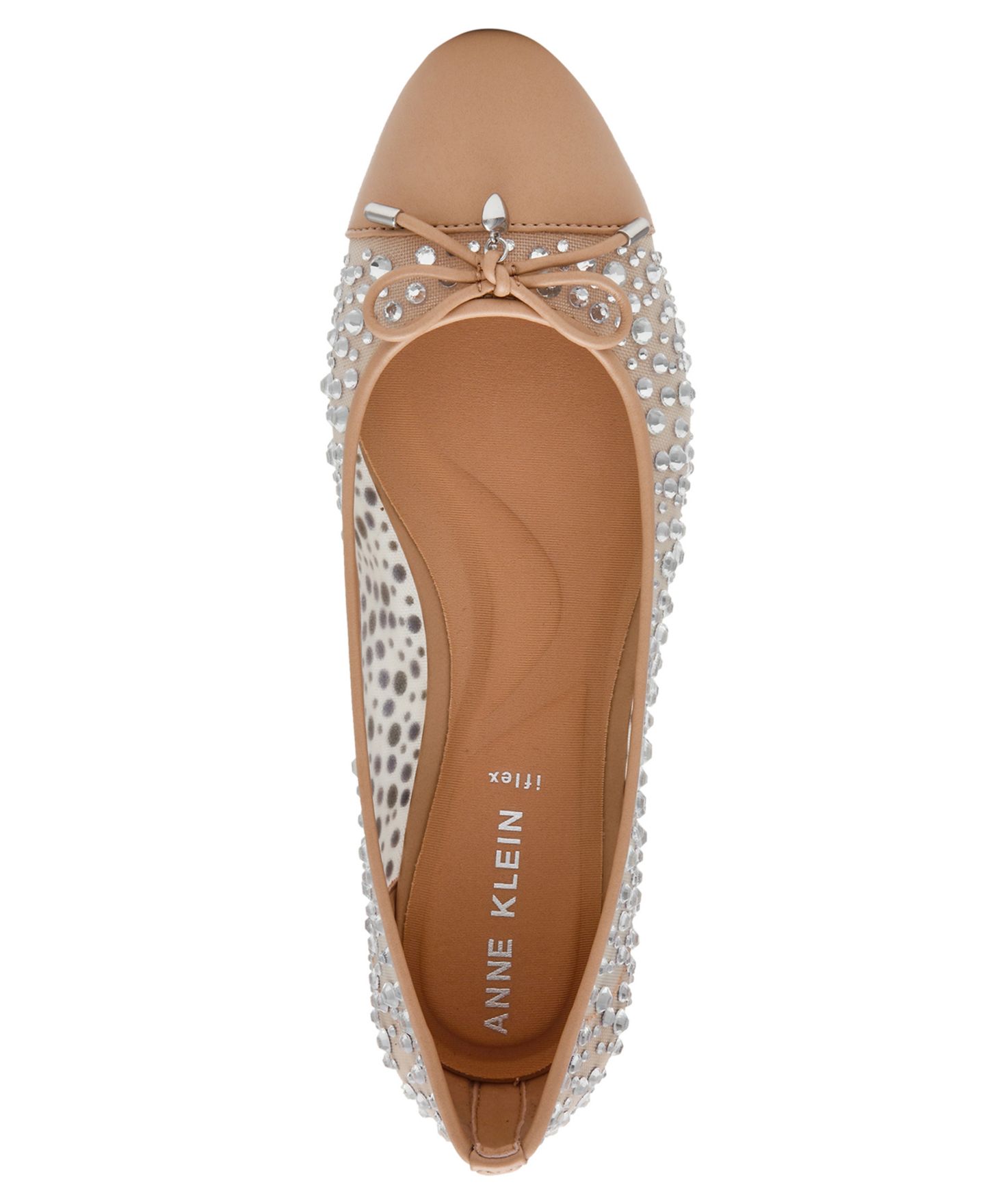 Женские балетки Anne Klein Luci с декором и мыском-кэпом, цвет: Crystal — фото 4