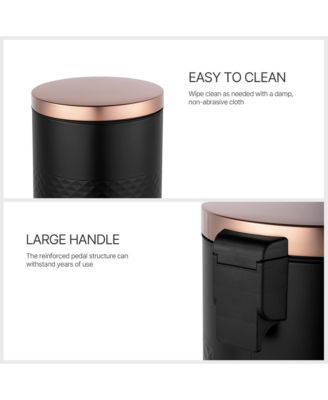 8 Gal / 30 Liter Round Shape Step-on Trash Can with Silent Close Lid, Heavy-Duty Pedal & Easy-Clean Design for Kitchen, Bathroom, Office