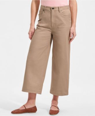 Petite Knockabout Chino High Rise 5 Pocket Wide Leg Crop Pants
