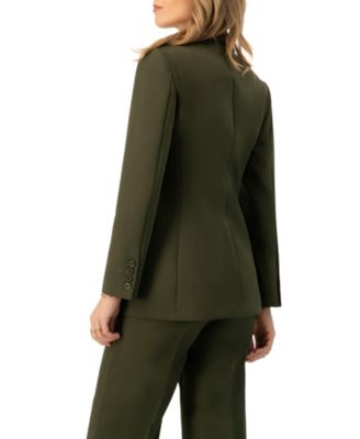 Women's Single-Breasted Blazer With Front Flap Pockets