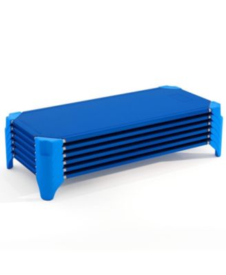 52 Inch Kids Stackable Daycare Cots 6 Pack Portable Nap Beds