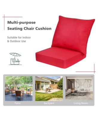 Deep Seat Chair Cushion Pads with Ties for Indoor and Outdoor