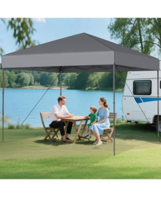 Outdoor Pop Up Canopy Tent with Carry Bag and 8 Stakes