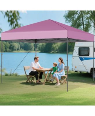 Outdoor Pop Up Canopy Tent with Carry Bag and 8 Stakes