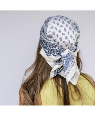 Women's Satin Paisley Headscarf