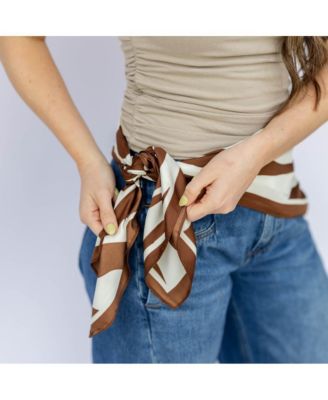 Women's Satin Striped Headscarf