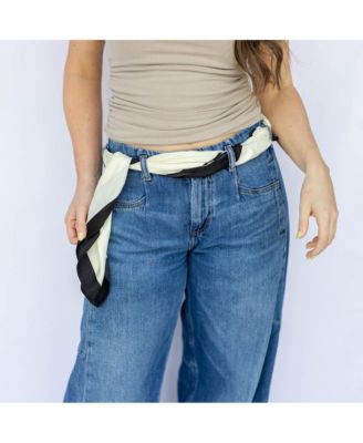 Women's Satin Abstract Line Headscarf