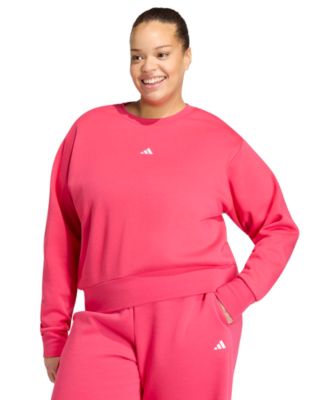 Plus Size Essentials Small-Logo Fleece Sweatshirt