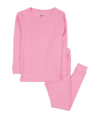 Toddler Matching Family Two Piece Cotton Long Sleeve Solid Color Pajamas 2T-5T