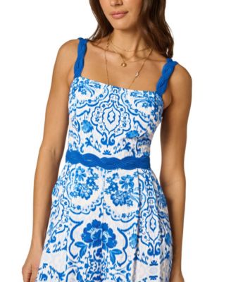 Women's Printed Square Neck Jumpsuit