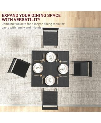 3-Piece Industrial Dining Table Set for 2 Kitchen Table and Chairs