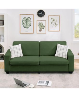 Loveseat Sofa Couch for Living Room, 83 Inch Corduroy 2 Seater Love Seat with Wide Armrest, Removable Washable Cushion Cover for Small Spaces