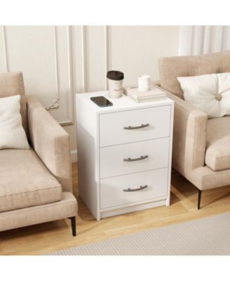 3 Drawer Nightstand with Storage for Living Room